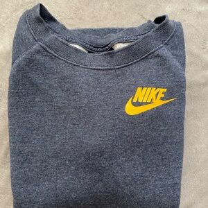 Nike Blue Sweatshirt with White Logo